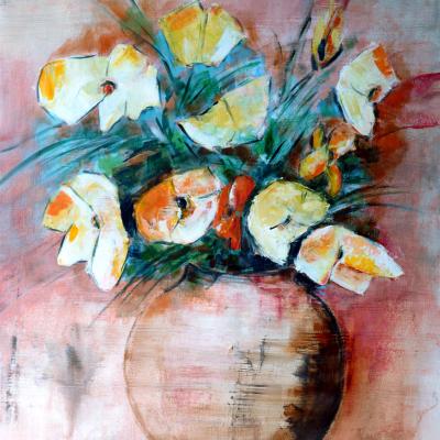peinture Eliette Bouquet Blanc